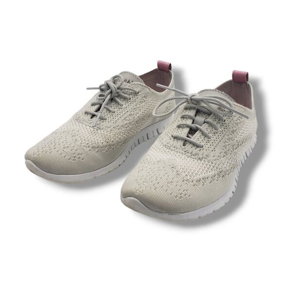 Cole Haan ZERØGRAND Stitchlite Wingtip Oxford Sneaker Womens 7.5 White - Picture 4 of 9